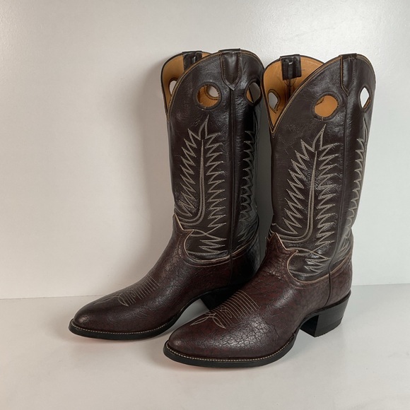 Vintage Tony Lama Caribou Buckaroo BootsExoticGold LabelCowboy11 E